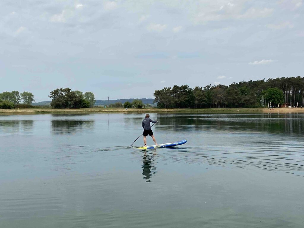 jezero lhota paddleboard otočka